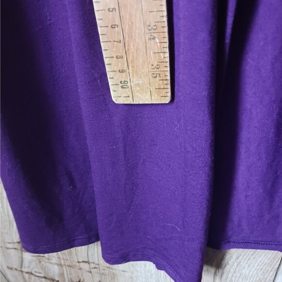 Zenana Premium Purple Long Line Duster Cardigan Size Medium - Picture 7 of 7